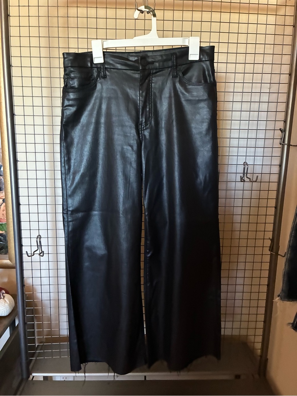 Kut from the Kloth Black Faux Leather Relaxed Jeans